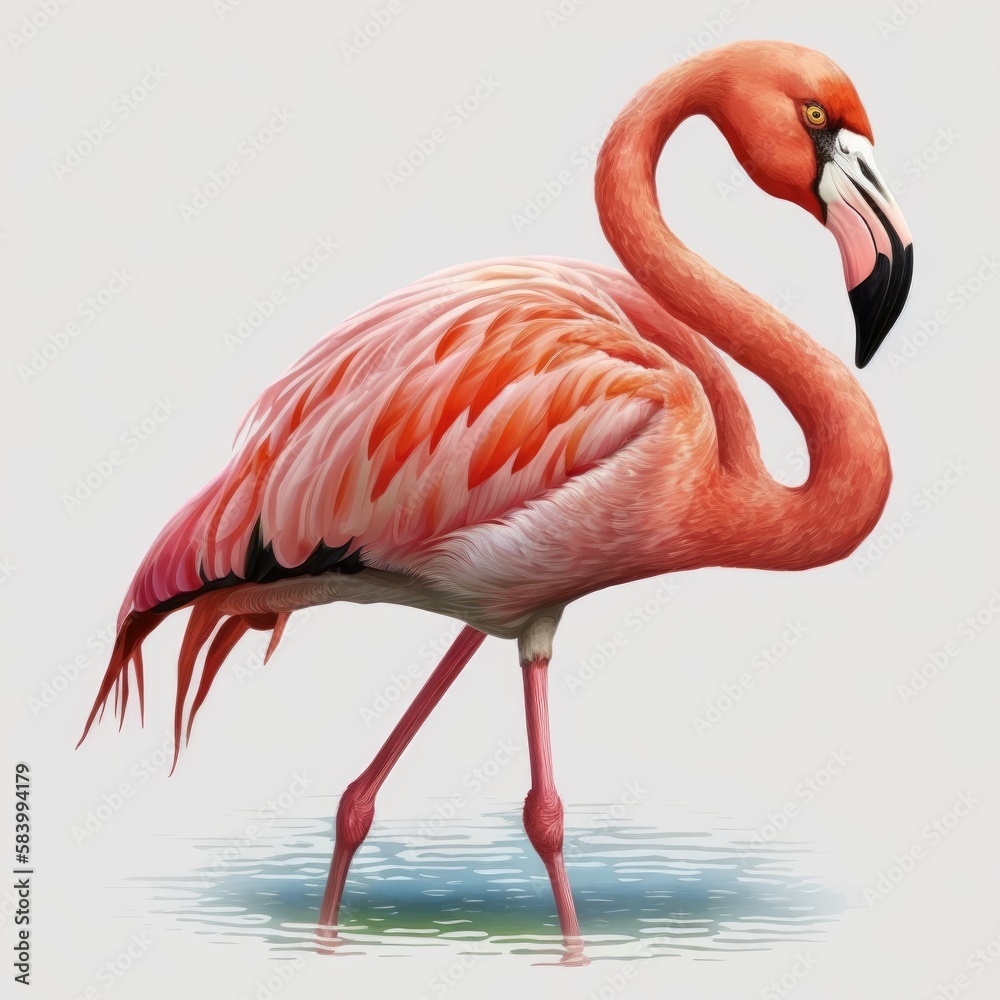 Fototapeta premium close up of a pink flamingo