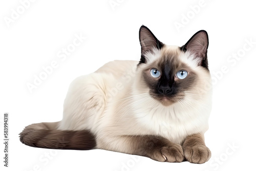 Balinese Cat on isolated transparent background, png. Generative AI © Ян Заболотний