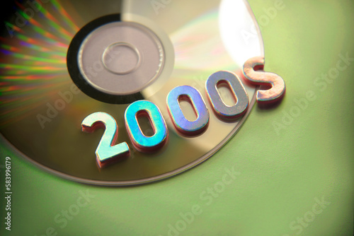 2000s in Metallic Letters on a Compact Disc photo
