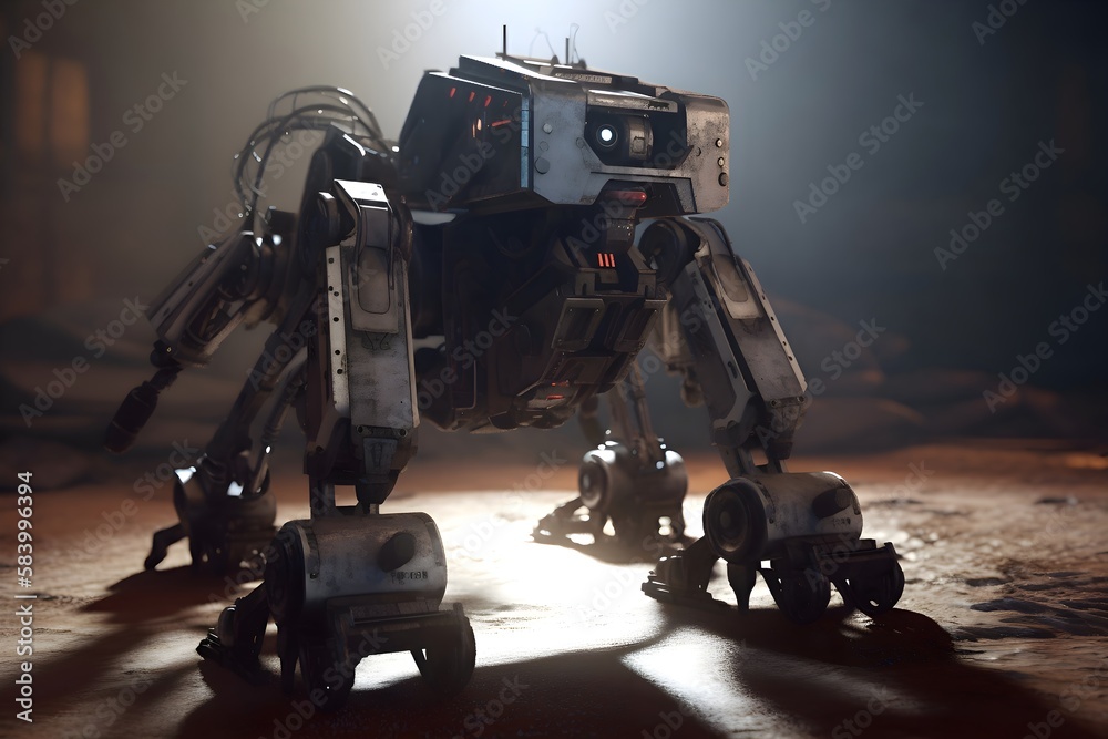 A Battlebot. Generative AI A Battlebot. Generative AI