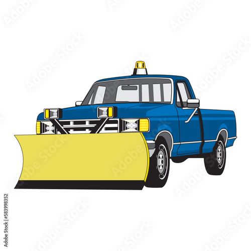 Snowplow truck icon, vector illustration design. Winter collection in EPS10