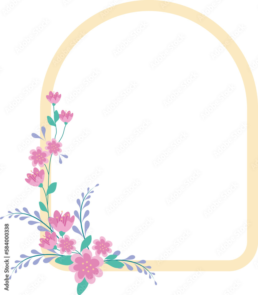 Flower Frame Background Border vector design