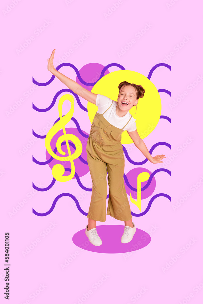 3d retro abstract creative artwork template collage of excited smiling positive happy child little girl dancing hands plane wings have fun 3d retro abstract creative artwork template collage of excited smiling positive happy child little girl dancing hands plane wings have fun