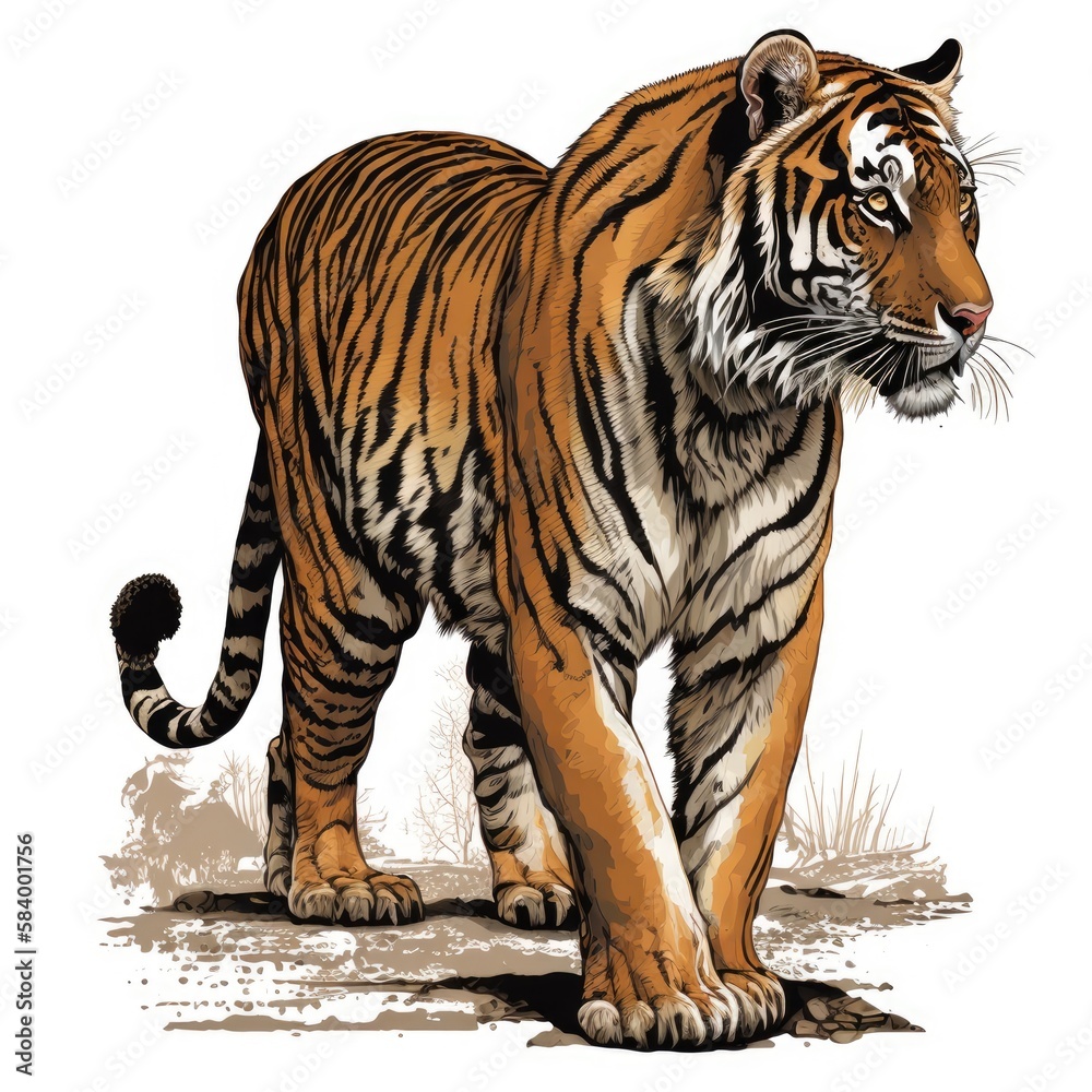 Obraz premium tiger clip art