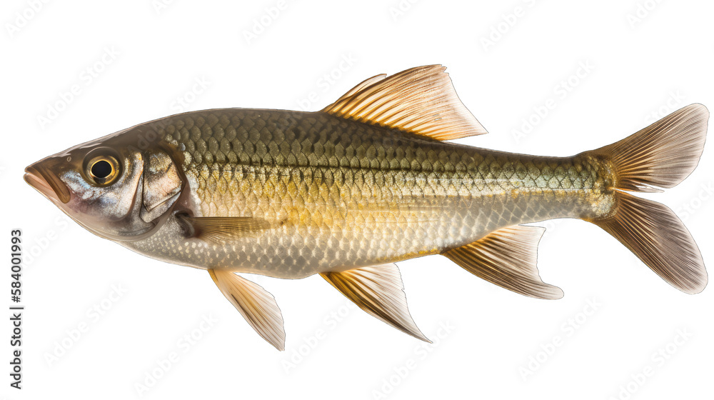 River fish isolated on white transparent background png. Generative AI River fish isolated on white transparent background png. Generative AI