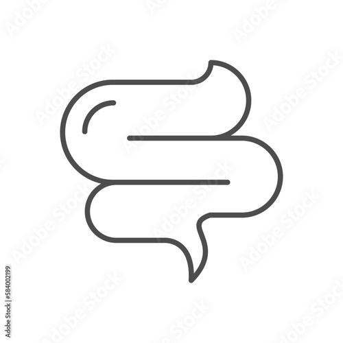 Unpleasant smell line outline icon