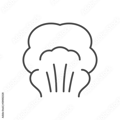 Vapor or steam line icon