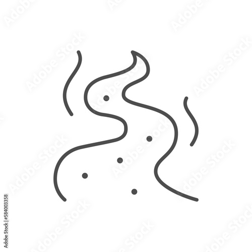 Unpleasant smell line outline icon