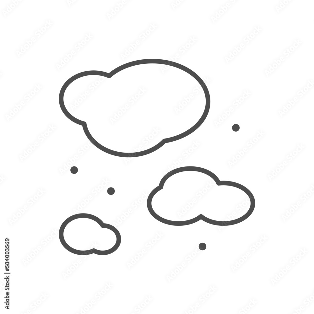 Smell or steam line icon Smell or steam line icon