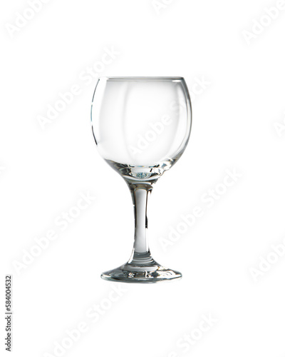 Obraz na płótnie Empty wine glass isolated on white background. Closeup. w salonie