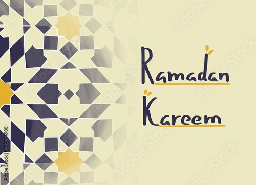 Ramadan Kareem Mubarak Wishes Card