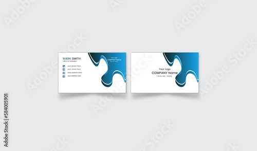 double sided professional modern trend business card design elegant vector file