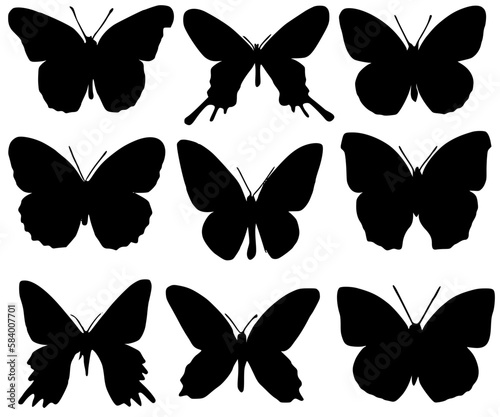 set of butterfly silhouette svg © ShadowStocks