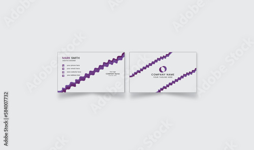 double sided professional modern trend business card design corporate