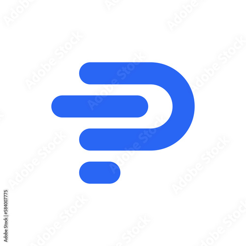 ABSTRACT LETTER PT MODERN MINIMALIST LOGO DESIGN