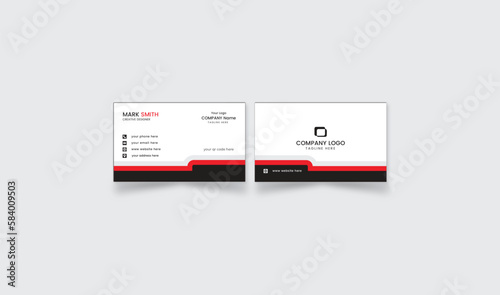 double sided professional modern business card design corporate