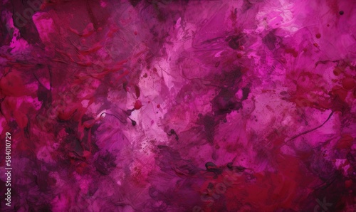 a painting of pink and purple colors with a black border. generative ai