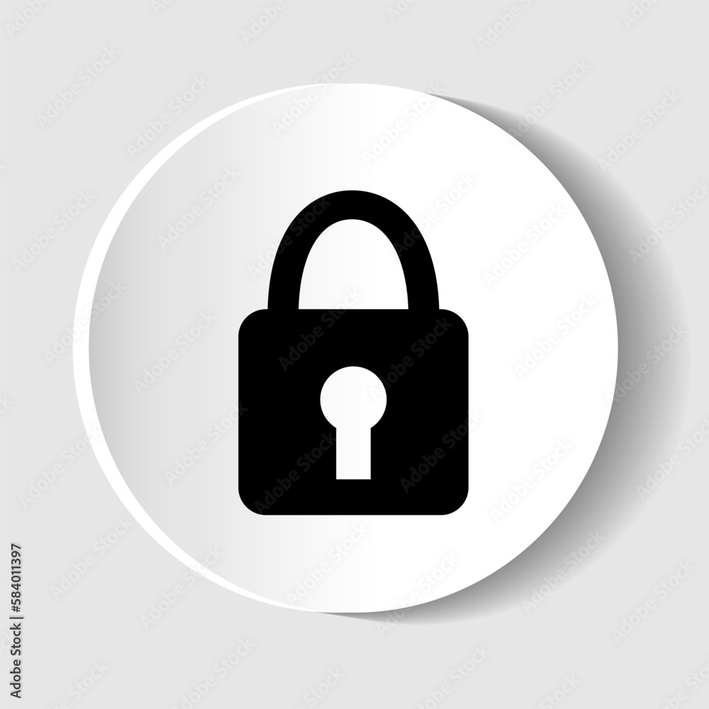 Padlock, security vector icon for web design and mobile applications Padlock, security vector icon for web design and mobile applications