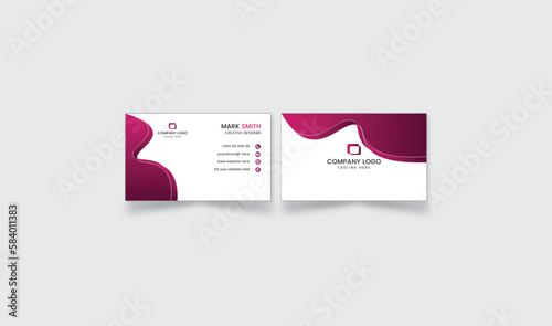 double sided professional modern business card design elegant vector file