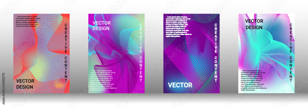 Creative backgrounds from abstract lines to create a fashionable abstract cover.