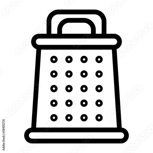 cheese grater line icon