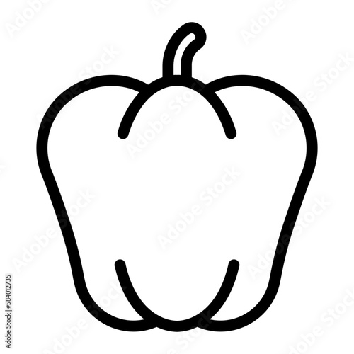 Bell pepper line icon