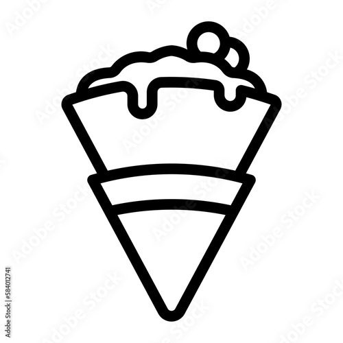 crepe line icon