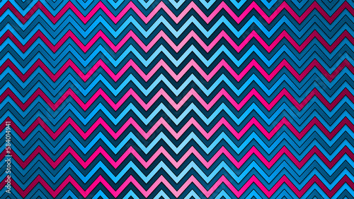 Easter Pattern Blue And Pink Neon Colors Easter Holiday. Zigzag Pattern © Aiva