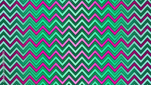 Easter Pattern Green And Pink Neon Colors Easter Holiday. Zigzag Pattern © Aiva