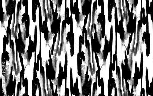 Vertical abstract brush strokes. Black and white brush background.  (ID: 584014982)