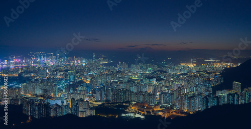 night city skyline of Hong Kong