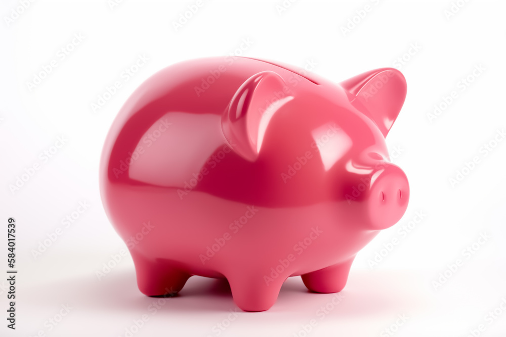 Piggy bank, finance and financial, illustration. Generative AI. Money box, banking, economy, cash and money