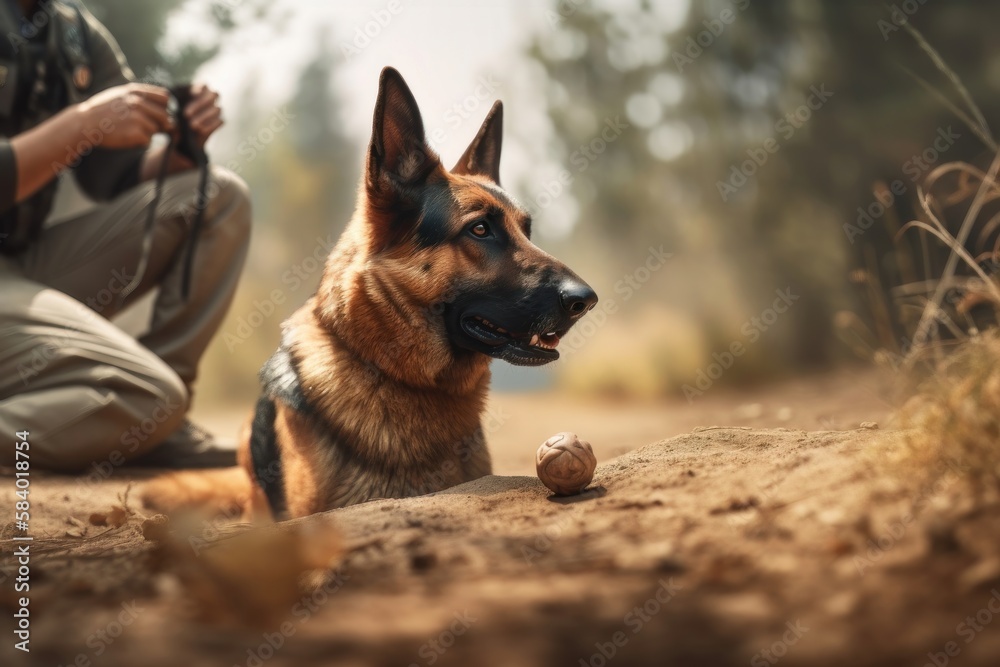 Dog training concept. AI generated Dog training concept. AI generated