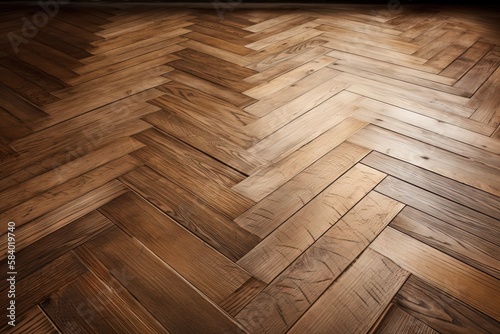  a wooden floor with a very nice pattern on it's surface. generative ai
