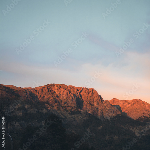 sunset in the mountains