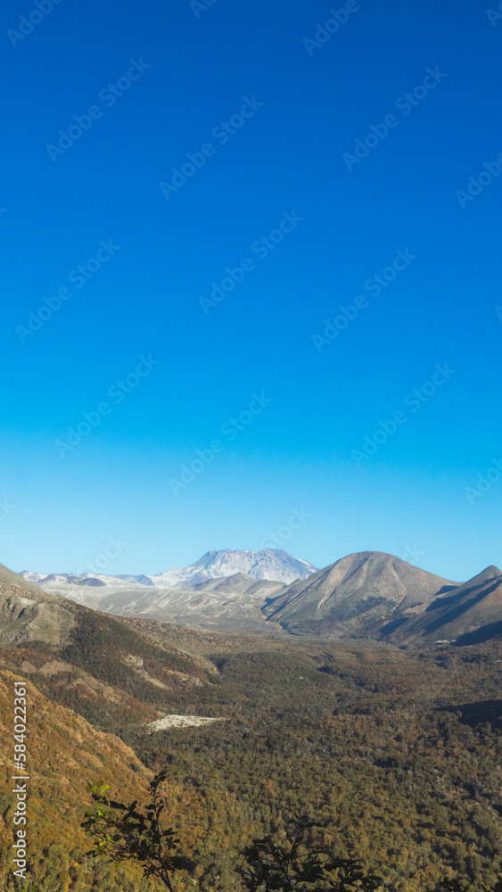 landscape with blue sky