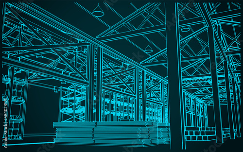 Large warehouse sketch