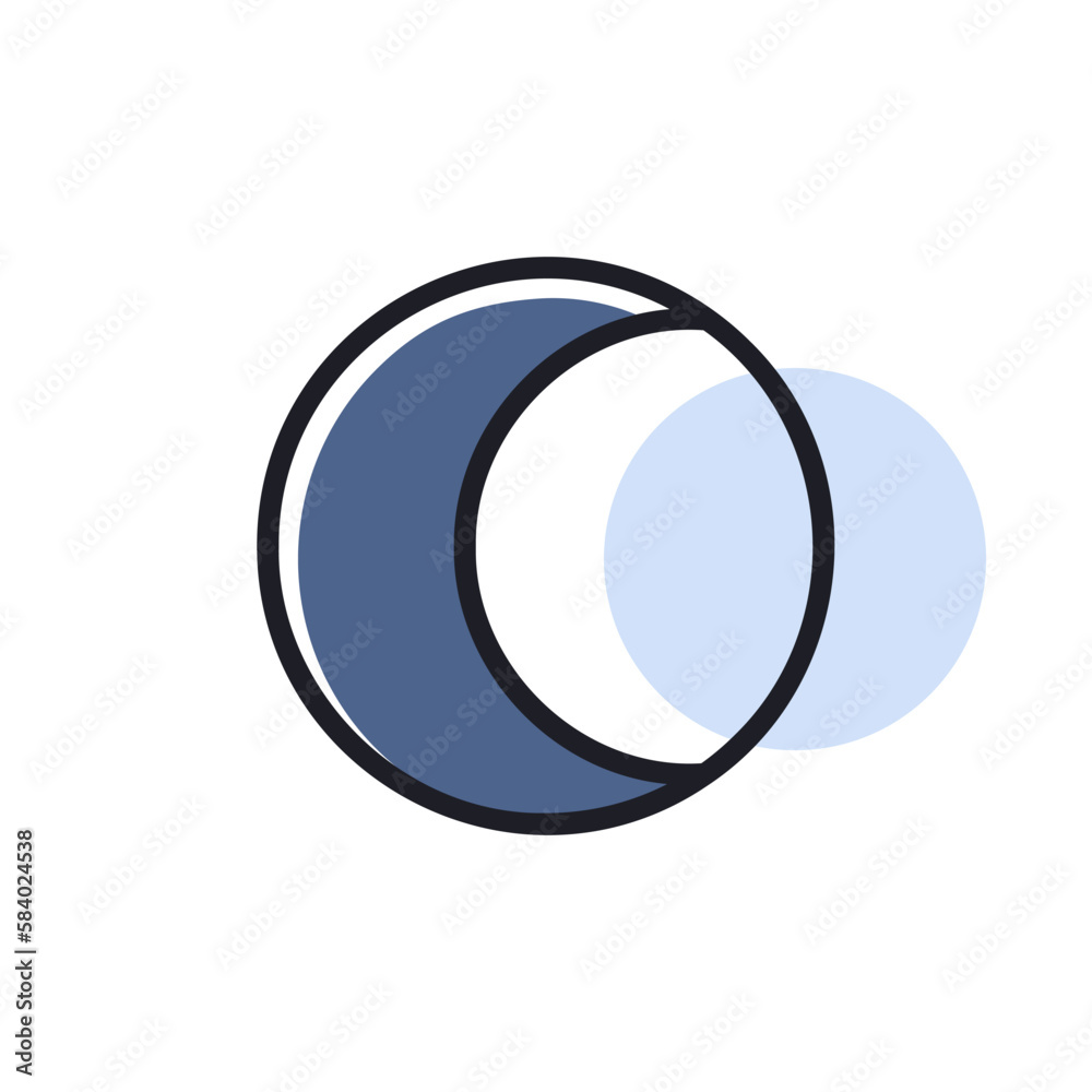 Young Moon vector flat icon. Weather sign Young Moon vector flat icon. Weather sign