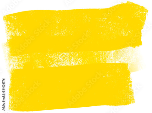 Bright yellow square blot. Hand drawn chalk stain. Hand painted png background isolated on transparent background.