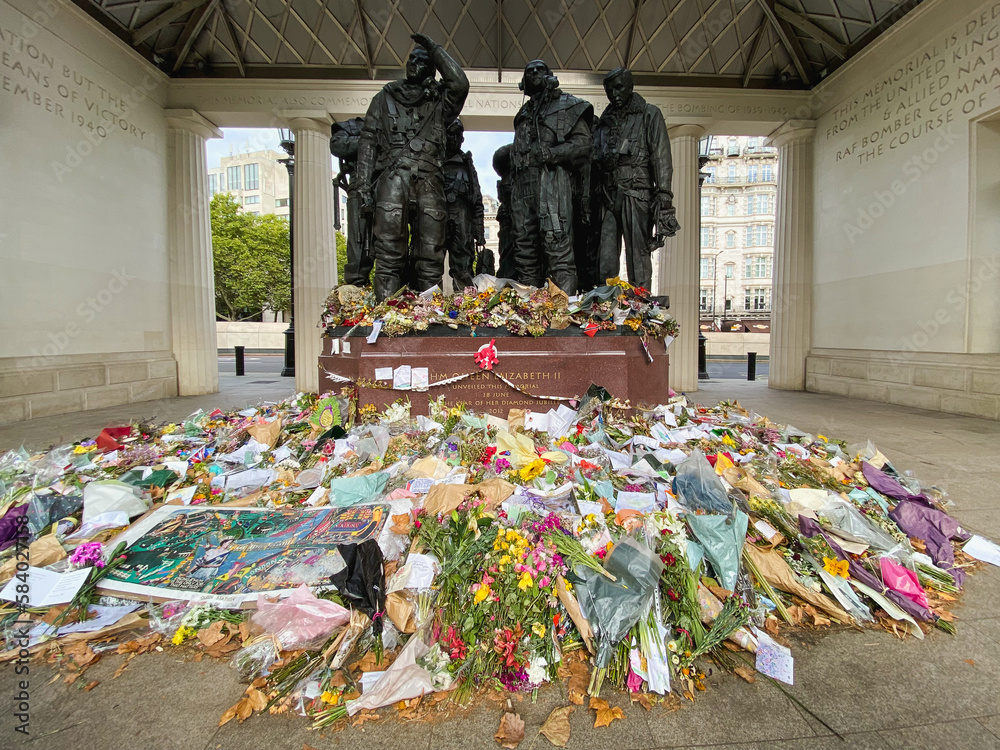 London, UK Royal Air Force Bomber Command Memorial in Green Park