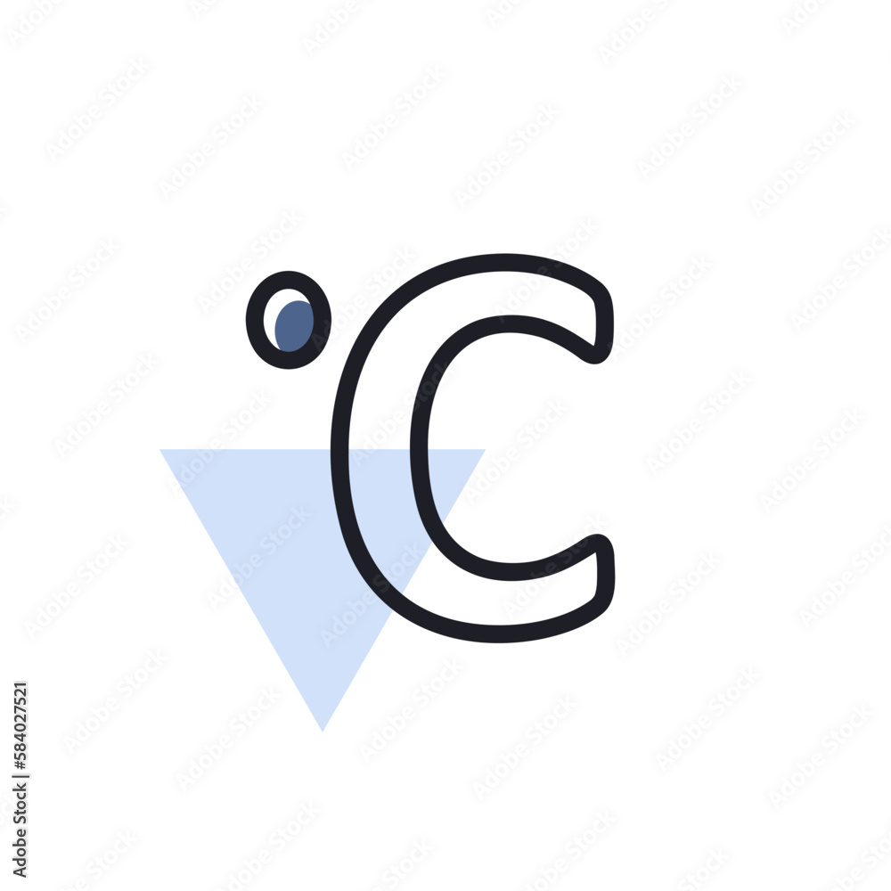 Celsius degrees vector flat icon. Weather sign Celsius degrees vector flat icon. Weather sign