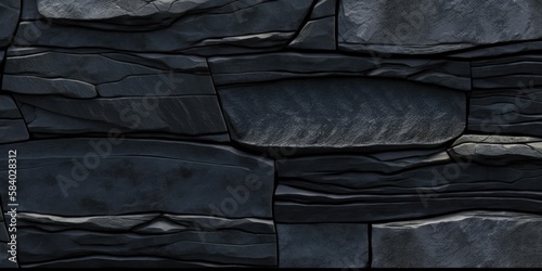 Foto Slate Grey Stone Texture Background - Generative AI