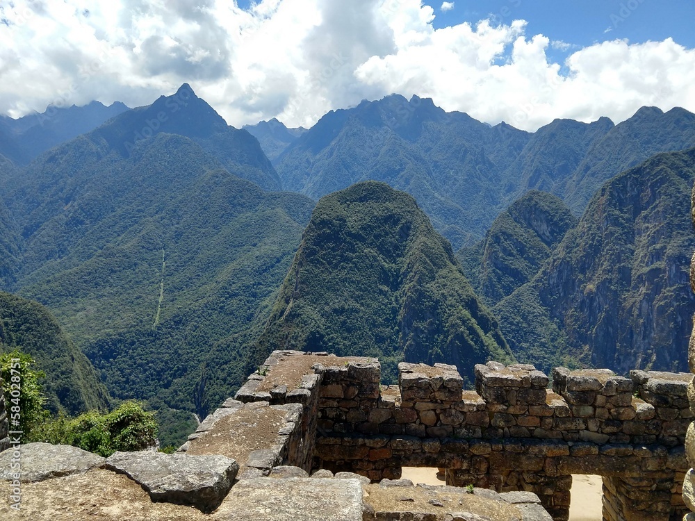Machu Picchu Inca stone ruins in Peru