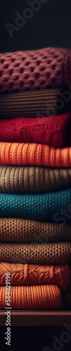 abstract background of jeans stacked on eachother