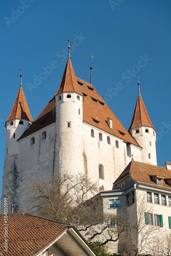 Beautiful Thun castle in the city center in Switzerland