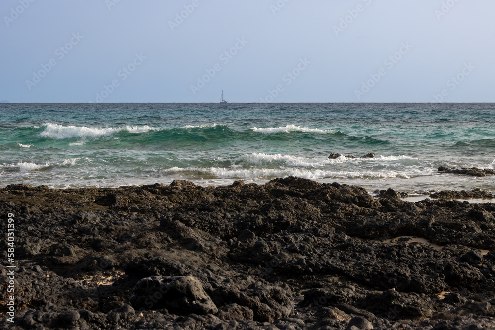 Coastline of Atlantic ocean, east of Fuerteventura