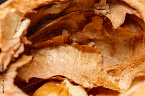 A very close detail of a Sorrento walnut