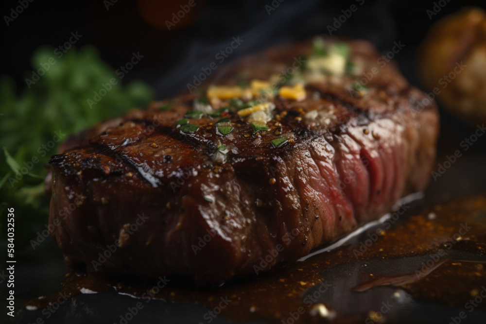 Tender and Juicy Steak with Decadent Butter Herb Sauce, Perfectly