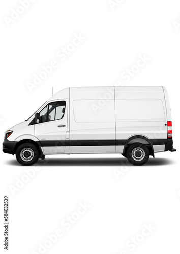 white truck isolated on white