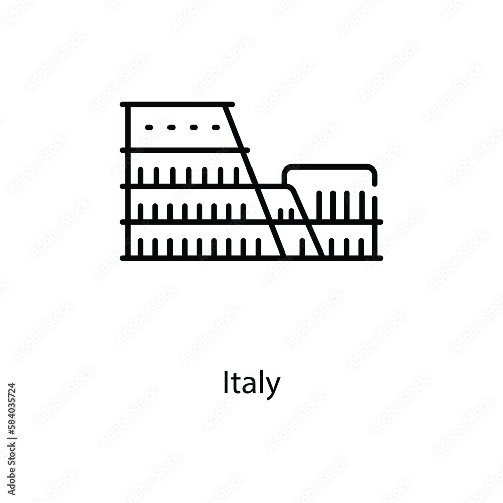 Italy icon. Suitable for Web Page, Mobile App, UI, UX and GUI design.